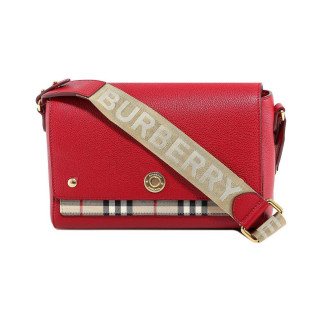Burberry Leather and Vintage Check Note Crossbody Bag