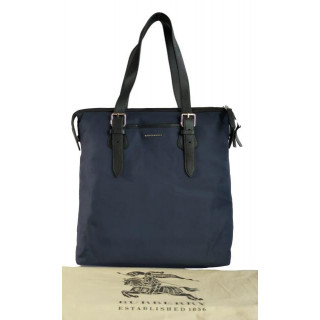 Burberry Trenton Trimmed Canvas and Leather Tote