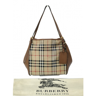 Burberry Canterbury Haymarket Check Canvas and Leather Tote