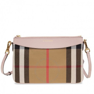 Burberry Horseferry Check Leather Clutch