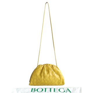 Bottega Veneta Yellow Intrecciato The Mini Pouch Clutch