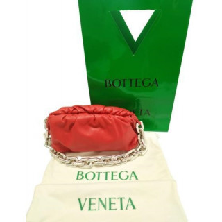 Bottega Veneta Red Leather The Chain Pouch Shoulder Bag