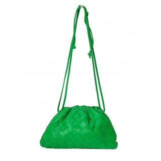 Bottega Veneta Intrecciato Green Leather Mini The Pouch Bag