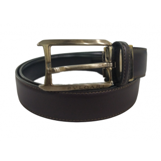 Bvlgari Black Leather Belt
