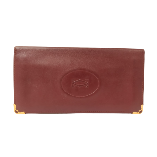 Cartier Must de Wine Leather Logo Wallet