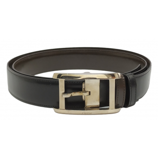 Cartier Tank Black and Brown Leather Reversible Belt