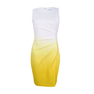 Calvin Klein Yellow Dip-Dye Party Cocktail Dress