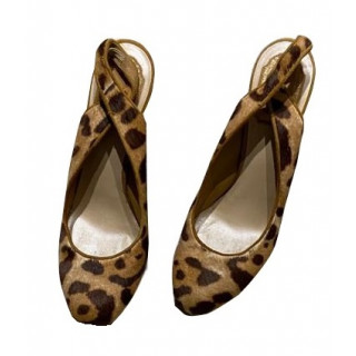Dior Leopard Print Slingback Sandals