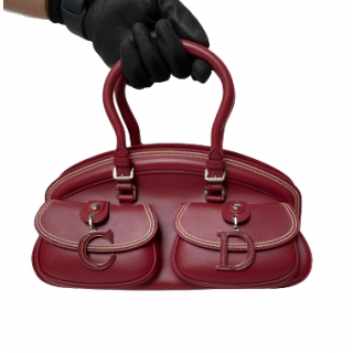 Dior Red Leather Medium Detective Bag