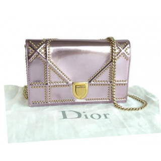 Dior Diorama Studded Leather Chain Shoulder Bag