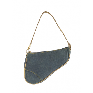 Dior Vintage Denim Mini Saddle Bag