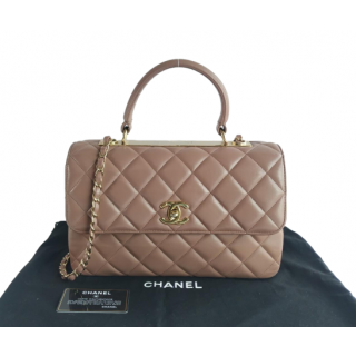 Chanel Lambskin Quilted Medium Trendy CC Flap Dual Handle Satchel