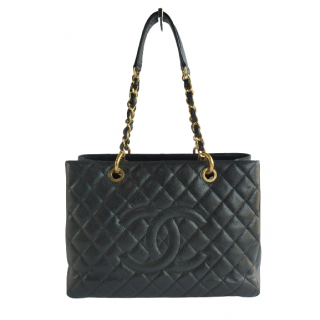 Chanel Shopping GST Black Leather Tote