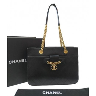 Chanel Front Chain Flap Turnlock Tote