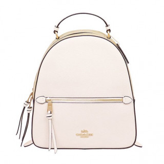 Coach Jordyn Signature Canvas F76622 Chalk White Leather Backpack
