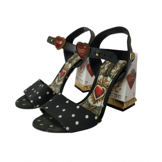 Dolce & Gabbana Cady Sacred Heart Printed Sandal