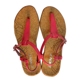 DKNY Pink Thong Cork Bottom Sandals