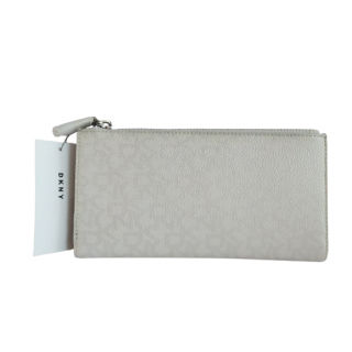 DKNY White/Silver Flap Wallet