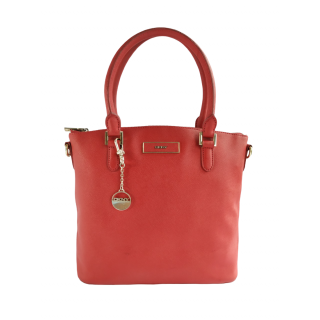 DKNY Red Leather Satchel