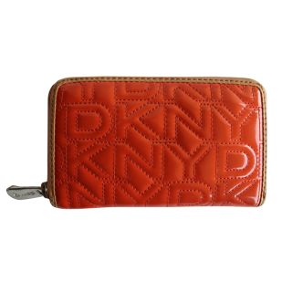 DKNY Orange Patent Leather Wallet