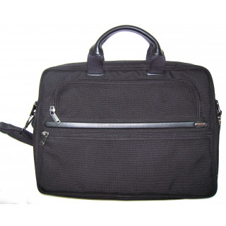 Tumi Alpha Gen 4 Black Ballistic Nylon Slim Briefcase Bag