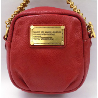 MARC BY MARC JACOBS Logos Chain Mini Hand Bag Leather Red