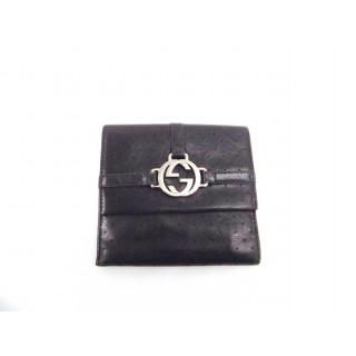 Gucci Black Leather Wallet With Double G Logo
