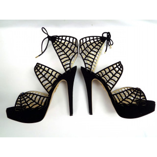 Charlotte Olympia “Caught in Charlotte’s Web” Suede Sandals