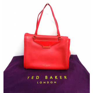 Ted Baker Red Baram Crosshatch Pocket Bowler Bag