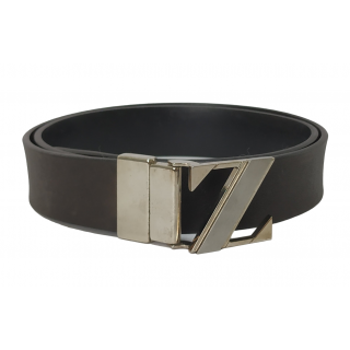 Zegna Black Leather Reversible Belt