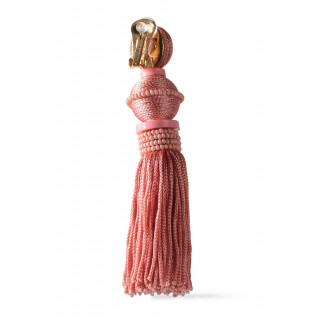 Oscar De La Renta
Tasseled gold-tone, cord, bead and resin clip earrings