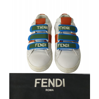 Fendi Think Fendi Orange Sneakers