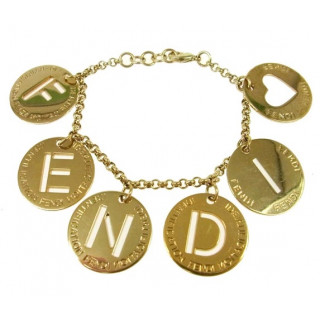 Fendi Identification Logo Charm Bracelet