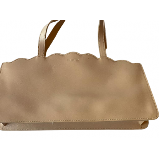 Furla Scalloped Top Leather Handbag