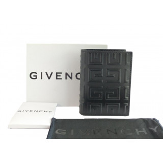 Givenchy Embossed Logo Leather 6 CC Card Holder Wallet