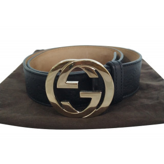 Gucci Interlocking GG Leather Belt