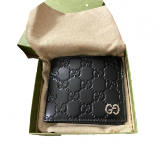Gucci Black Signature Bi-Fold Wallet
