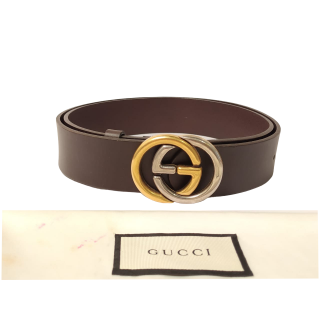 Gucci Bi-colour Interlocking G Buckle Belt