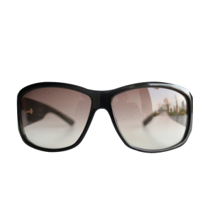 Gucci Black Sunglasses with Signature Stripes | Luxepolis.com