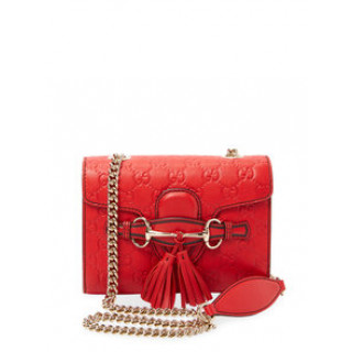 Gucci Red Emily Guccissima Mini Shoulder Bag 