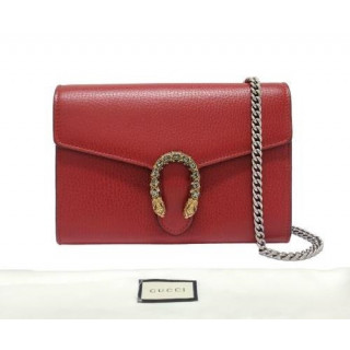 Gucci Red Dionysus Mini Chain Leather Bag
