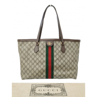 Gucci GG Supreme canvas And Leather Ophidia Medium Tote