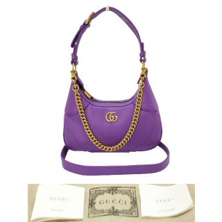 Gucci Aphrodite Small Purple Leather Shoulder Bag