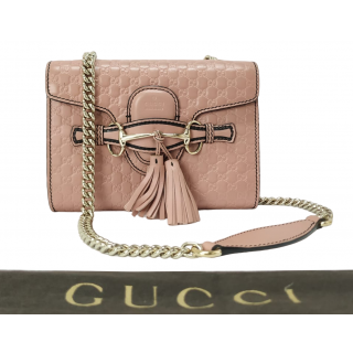 Gucci Micro Guccissima Pink Leather Emily Small Shoulder Bag