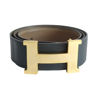 Hermes Gold H Buckle Reversible Leather Belt