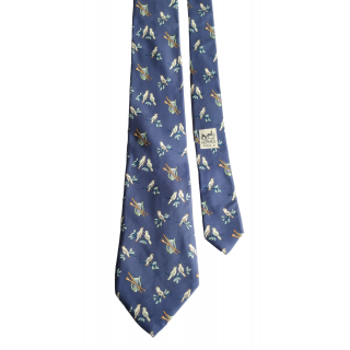 Hermes 7593 Blue Silk Tie