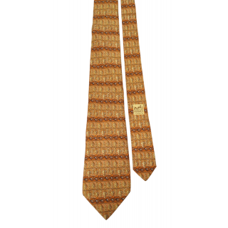 Hermes 7718 Yellow Silk Tie
