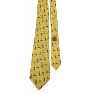 Hermes 7763 Yellow Silk Tie