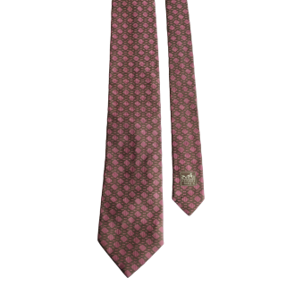 Hermes Pink Silk Tie