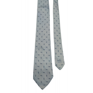Hermes Blue Silk Tie 